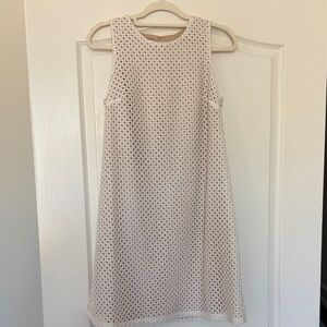 Anne Klein Cream Textured Mini Dress